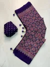 Tew Pure Creap Gajji Silk Ajrakh Printed Saree